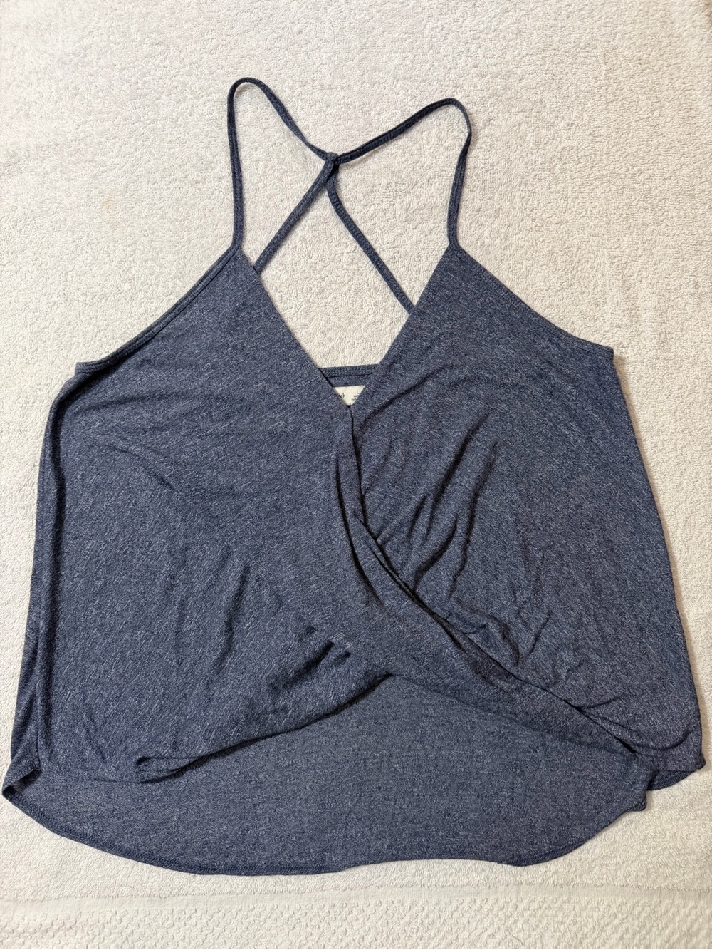 Abercrombie & Fitch A&F Crossover Drapey Surplice Strappy Faux Wrap Cami Tank